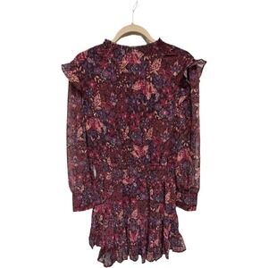 Sincerely Ours Juliette Dress NWT Medium Floral Smocked Mock Neck Ruffle Mini